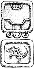 Mayan Aztec glyphs for Kan Cuetzpalin by Michael Giza