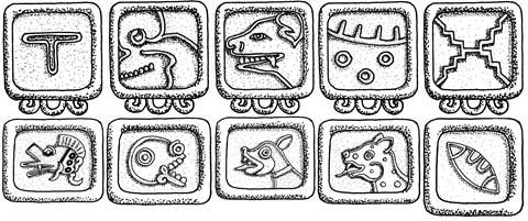 northern aztec god glyphs by Michael Giza