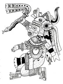 tlaloc drawing by Michael Giza